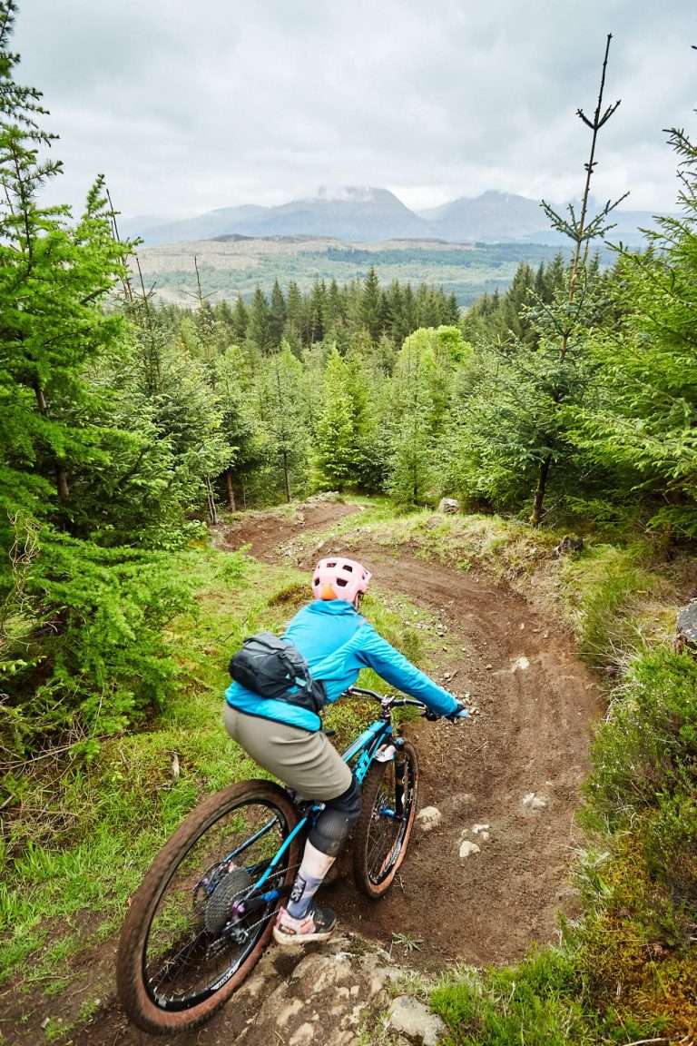 Mountain Biking Photography in Scottish Glen