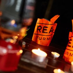 Real turmat set out on a table